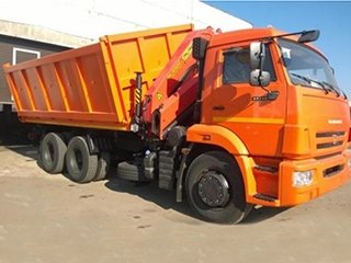 Самосвал КАМАЗ 65115 с КМУ Palfinger PK 15500А