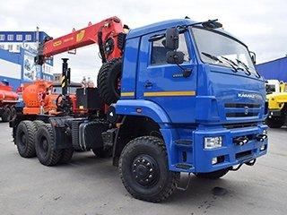 Седельный тягач КАМАЗ 65225-6141-53 с КМУ Palfinger Инман ИТ-180 (020)