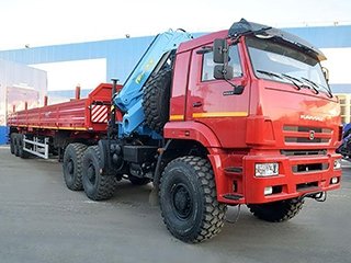 Седельный тягач КАМАЗ 65221-6020-53 с КМУ Инман ИМ-240-04