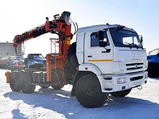 Седельный тягач КАМАЗ 43118-3027-50 с КМУ Kanglim KS 2056 (006)