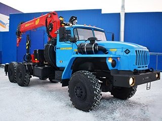 Седельный тягач Урал 4320-1912-60Е5 с КМУ Palfinger Inman IT-200