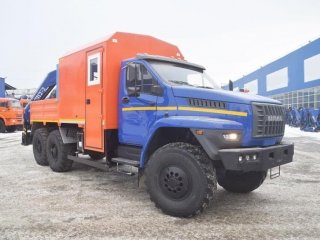 Грузопассажирский автобус Урал-NEXT 4320-6952-72Е5Г38 с КМУ АНТ 12-2