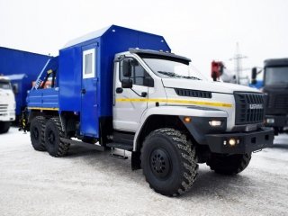 Грузопассажирский автобус Урал-NEXT 4320-6952-72Е5Г38 с КМУ АНТ 4.4-1 (024)