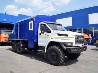 Передвижная мастерская Урал-NEXT 4320-6952-72Е5Г38 с КМУ АНТ 4.4-1