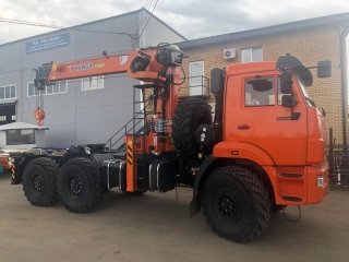 Седельный тягач КАМАЗ-43118 с КМУ Hangil 756