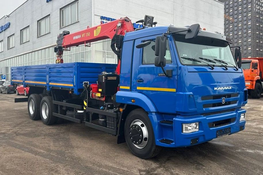 Фото №1: Бортовой автомобиль с крано-манипуляторной установкой 6590-110953-48 на шасси КАМАЗ 65117-4010-48