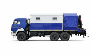 Вахтовые автобусы с КМУ